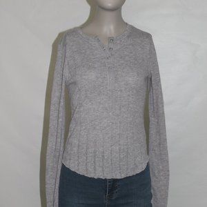 Long sLeeve Henley T-shirt  Heather Gray